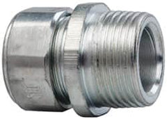 Cooper Crouse-Hinds - 0.55 to 0.65" Cable Capacity, Liquidtight, Straight Strain Relief Cord Grip - 3/4 NPT Thread, 1-5/16" Long, Steel - Exact Tooling