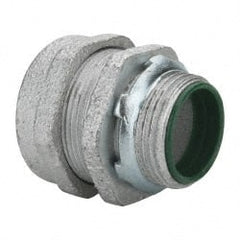 Cooper Crouse-Hinds - 1" Trade, Malleable Iron Compression Straight Rigid/Intermediate (IMC) Conduit Connector - Insulated - Exact Tooling