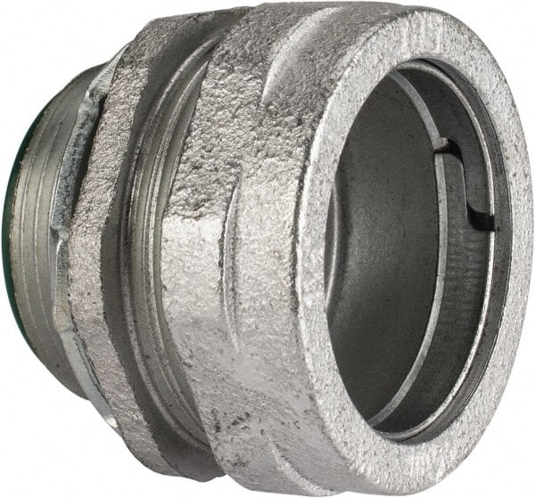 Cooper Crouse-Hinds - 1-1/2" Trade, Malleable Iron Compression Straight Rigid/Intermediate (IMC) Conduit Connector - Insulated - Exact Tooling