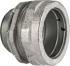 Cooper Crouse-Hinds - 1-1/2" Trade, Malleable Iron Compression Straight Rigid/Intermediate (IMC) Conduit Connector - Insulated - Exact Tooling