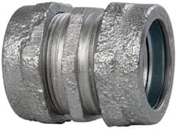 Cooper Crouse-Hinds - 1" Trade, Malleable Iron Compression Rigid/Intermediate (IMC) Conduit Coupling - Noninsulated - Exact Tooling