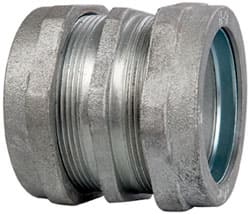 Cooper Crouse-Hinds - 2" Trade, Malleable Iron Compression Rigid/Intermediate (IMC) Conduit Coupling - Noninsulated - Exact Tooling