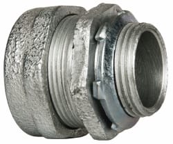 Cooper Crouse-Hinds - 1" Trade, Malleable Iron Compression Straight Rigid/Intermediate (IMC) Conduit Connector - Noninsulated - Exact Tooling