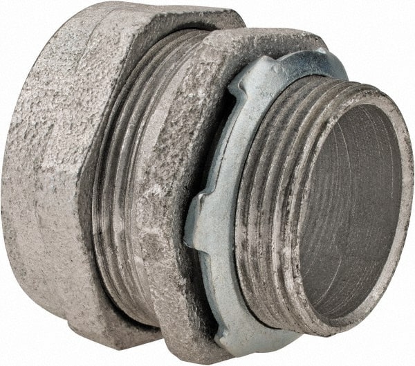 Cooper Crouse-Hinds - 1-1/4" Trade, Malleable Iron Compression Straight Rigid/Intermediate (IMC) Conduit Connector - Noninsulated - Exact Tooling