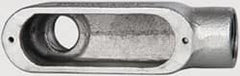 Cooper Crouse-Hinds - Form 5, LB Body, 1" Trade, Rigid Malleable Iron Conduit Body - Oval, 6.2" OAL, 12-1/2 cc Capacity, Gray - Exact Tooling