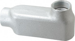 Cooper Crouse-Hinds - Form 5, LB Body, 1-1/2" Trade, Rigid Malleable Iron Conduit Body - Oval, 8.12" OAL, 35.3 cc Capacity, Gray - Exact Tooling