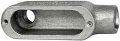 Cooper Crouse-Hinds - Form 5, LB Body, 1/2" Trade, Rigid Malleable Iron Conduit Body - Oval, 4.68" OAL, 4-1/2 cc Capacity, Gray - Exact Tooling