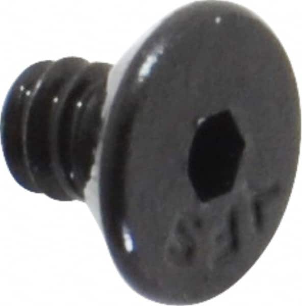 Value Collection - #4-40 UNC Hex Socket Drive, 82° Flat Screw - Alloy Steel, Black Oxide Finish, Fully Threaded, 3/16" OAL - Exact Tooling