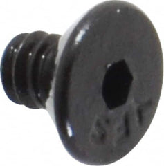Value Collection - #4-40 UNC Hex Socket Drive, 82° Flat Screw - Alloy Steel, Black Oxide Finish, Fully Threaded, 3/16" OAL - Exact Tooling