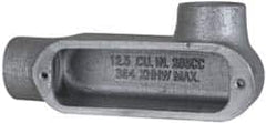 Cooper Crouse-Hinds - Form 5, LR Body, 1" Trade, Rigid Malleable Iron Conduit Body - Oval, 6.2" OAL, 12-1/2 cc Capacity, Gray - Exact Tooling
