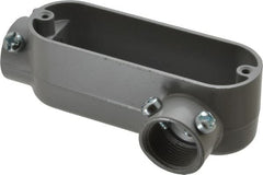 Cooper Crouse-Hinds - Form 5, LL Body, 3/4" Trade, EMT, IMC, Rigid Aluminum Conduit Body - Rectangle, 5.07" OAL, 7.3 cc Capacity, Gray - Exact Tooling