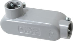 Cooper Crouse-Hinds - Form 5, LR Body, 3/4" Trade, EMT, IMC, Rigid Aluminum Conduit Body - Rectangle, 5.07" OAL, 7.3 cc Capacity, Gray - Exact Tooling