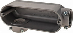 Cooper Crouse-Hinds - Form 5, LR Body, 1-1/4" Trade, EMT, IMC, Rigid Aluminum Conduit Body - Rectangle, 7.87" OAL, 35.8 cc Capacity, Gray - Exact Tooling
