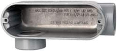 Cooper Crouse-Hinds - Form 5, LR Body, 1-1/2" Trade, IMC, Rigid Aluminum Conduit Body - Oval/Rectangle, 7.87" OAL, 35.8 cc Capacity, Silver - Exact Tooling