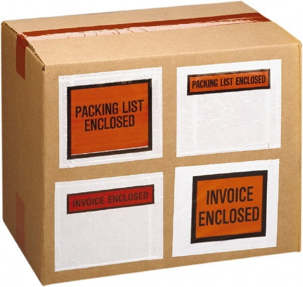 Nifty Products - 1,000 Piece, 5-1/2" Long x 4-1/2" Wide, Packing List Envelope - Blank, Clear - Exact Tooling