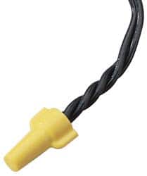Ideal - 2, 18 to 3, 12 AWG, 600 Volt, Flame Retardant, Wing Twist on Wire Connector - Yellow, 221°F - Exact Tooling