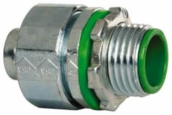 Cooper Crouse-Hinds - 1/2" Trade, Steel Threaded Straight Liquidtight Conduit Connector - Insulated - Exact Tooling