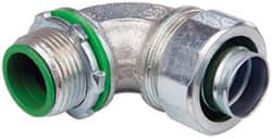 Cooper Crouse-Hinds - 3/4" Trade, Malleable Iron Threaded Angled Liquidtight Conduit Connector - Insulated - Exact Tooling