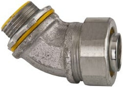 Cooper Crouse-Hinds - 1" Trade, Malleable Iron Threaded Angled Liquidtight Conduit Connector - Insulated - Exact Tooling