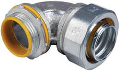 Cooper Crouse-Hinds - 1-1/4" Trade, Malleable Iron Threaded Angled Liquidtight Conduit Connector - Insulated - Exact Tooling