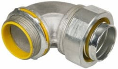 Cooper Crouse-Hinds - 1-1/2" Trade, Malleable Iron Threaded Angled Liquidtight Conduit Connector - Insulated - Exact Tooling