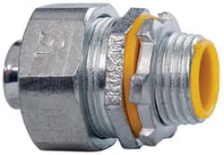 Cooper Crouse-Hinds - 1/2" Trade, Malleable Iron Threaded Straight Liquidtight Conduit Connector - Insulated - Exact Tooling