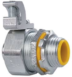 Cooper Crouse-Hinds - 1/2" Trade, Malleable Iron Threaded Straight Liquidtight Conduit Connector - Insulated - Exact Tooling