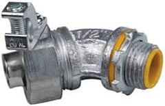 Cooper Crouse-Hinds - 1/2" Trade, Malleable Iron Threaded Angled Liquidtight Conduit Connector - Insulated - Exact Tooling