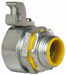 Cooper Crouse-Hinds - 3/4" Trade, Malleable Iron Threaded Straight Liquidtight Conduit Connector - Insulated - Exact Tooling
