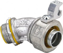 Cooper Crouse-Hinds - 3/4" Trade, Malleable Iron Threaded Angled Liquidtight Conduit Connector - Insulated - Exact Tooling