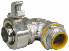 Cooper Crouse-Hinds - 3/4" Trade, Malleable Iron Threaded Angled Liquidtight Conduit Connector - Insulated - Exact Tooling