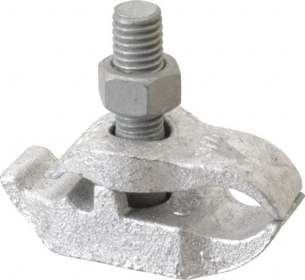 Cooper Crouse-Hinds - 3/4" Pipe, Malleable Iron, Electro Galvanized Conduit Clamp - 1 Mounting Hole - Exact Tooling