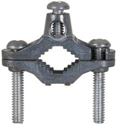 Cooper Crouse-Hinds - 8 to 2 AWG Compatible Dual-Nut Rod Clamp - Zinc, cUL Listed, UL File E6225, UL Listed - Exact Tooling