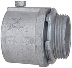 Cooper Crouse-Hinds - 1-1/4" Trade, Malleable Iron Set Screw Straight Rigid/Intermediate (IMC) Conduit Connector - Noninsulated - Exact Tooling