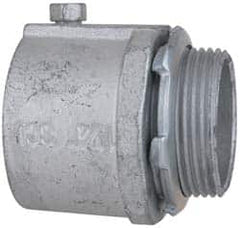 Cooper Crouse-Hinds - 1-1/2" Trade, Malleable Iron Set Screw Straight Rigid/Intermediate (IMC) Conduit Connector - Noninsulated - Exact Tooling