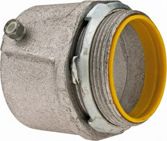 Cooper Crouse-Hinds - 2" Trade, Malleable Iron Set Screw Straight Rigid/Intermediate (IMC) Conduit Connector - Insulated - Exact Tooling