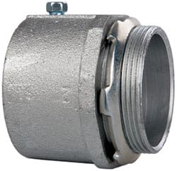 Cooper Crouse-Hinds - 2" Trade, Malleable Iron Set Screw Straight Rigid/Intermediate (IMC) Conduit Connector - Noninsulated - Exact Tooling