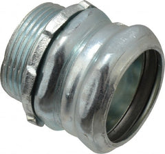 Cooper Crouse-Hinds - 1-1/4" Trade, Steel Compression Straight EMT Conduit Connector - Insulated - Exact Tooling