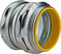Cooper Crouse-Hinds - 2" Trade, Steel Compression Straight EMT Conduit Connector - Insulated - Exact Tooling