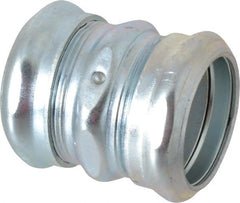 Cooper Crouse-Hinds - 1-1/4" Trade, Steel Compression EMT Conduit Coupling - Noninsulated - Exact Tooling