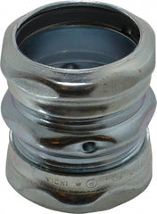 Cooper Crouse-Hinds - 1-1/2" Trade, Steel Compression EMT Conduit Coupling - Noninsulated - Exact Tooling