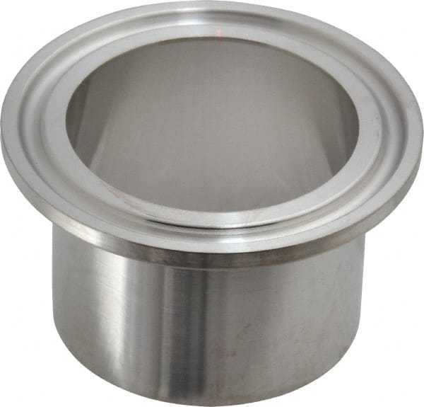 VNE - 1-1/2", Clamp Style, Sanitary Stainless Steel Pipe Welding Ferrule - Tube OD Connection, Grade 316/316L - Exact Tooling