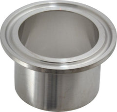 VNE - 1-1/2", Clamp Style, Sanitary Stainless Steel Pipe Welding Ferrule - Tube OD Connection, Grade 316/316L - Exact Tooling