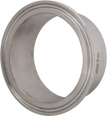 VNE - 2-1/2", Clamp Style, Sanitary Stainless Steel Pipe Welding Ferrule - Tube OD Connection, Grade 316/316L - Exact Tooling