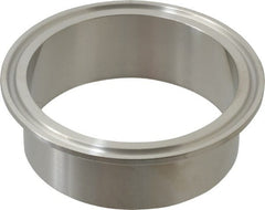 VNE - 3", Clamp Style, Sanitary Stainless Steel Pipe Welding Ferrule - Tube OD Connection, Grade 316/316L - Exact Tooling