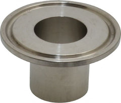 VNE - 1", Clamp Style, Sanitary Stainless Steel Pipe Welding Ferrule - Tube OD Connection, Grade 304 - Exact Tooling