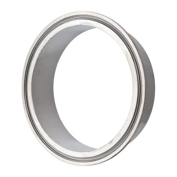 VNE - 4", Clamp Style, Sanitary Stainless Steel Pipe Welding Ferrule - Tube OD Connection, Grade 304 - Exact Tooling