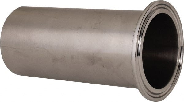 VNE - 2", Clamp Style, Sanitary Stainless Steel Pipe Tygon Hose Adapter - Tube OD Connection, Grade 304 - Exact Tooling