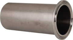VNE - 2", Clamp Style, Sanitary Stainless Steel Pipe Tygon Hose Adapter - Tube OD Connection, Grade 304 - Exact Tooling
