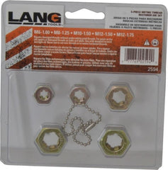 Lang - M6x1.00 to M12x1.75 Metric Coarse, Metric Fine, Hex Die Set - 5 Piece Set - Exact Tooling